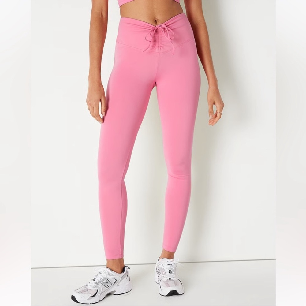 Pink Adjustable Waist Ruched Leggings sz XS